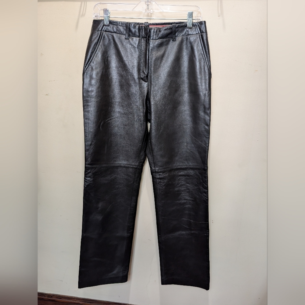 Tommy Hilfiger Black Leather Pants